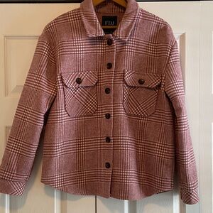 French Dressing Jeans- Women's Plaid Jacket - Pink